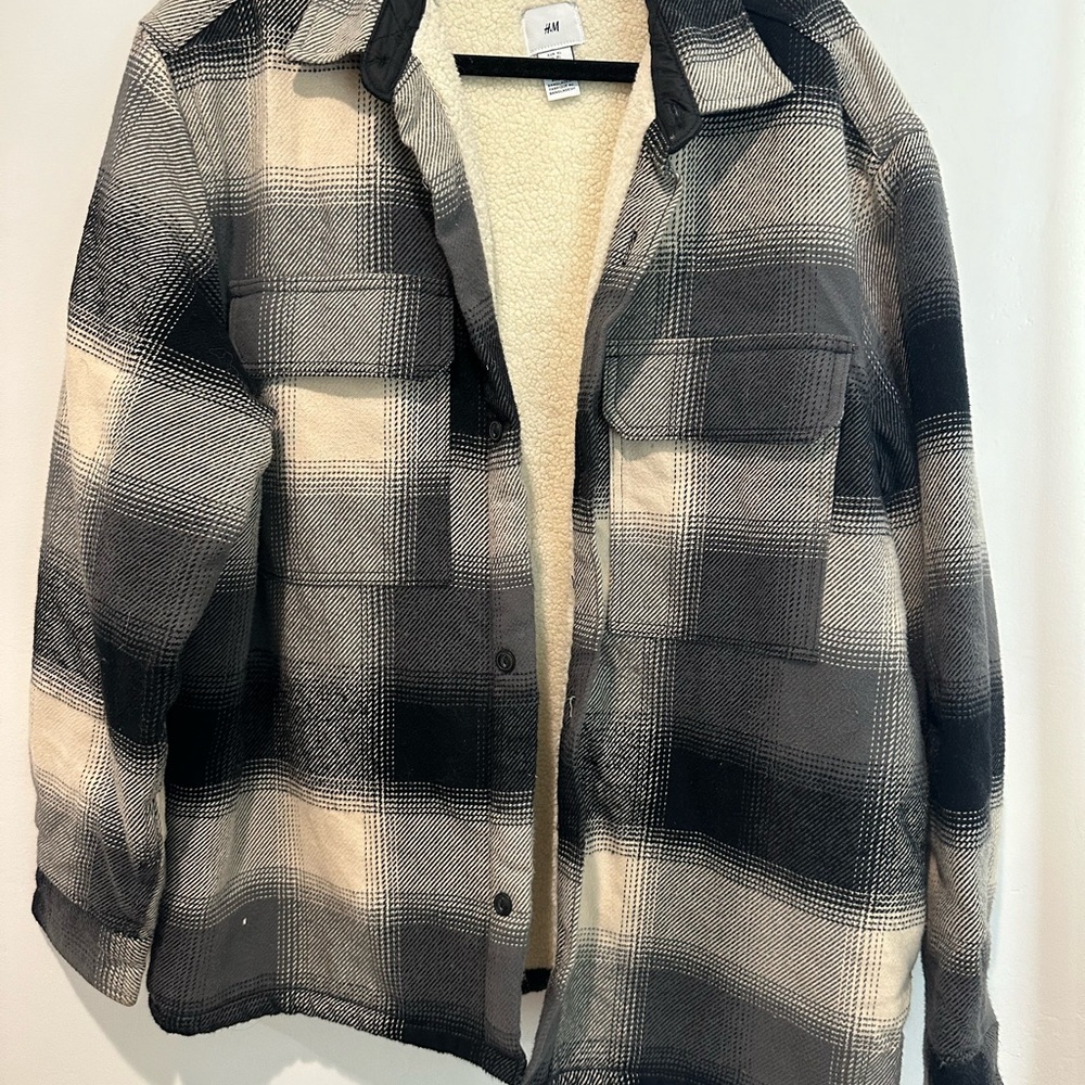 H&M Monochrome Sherpa Jacket